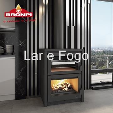 ESTUFA DE LEÑA CON HORNO BRONPI VULCANO - Imagen 1