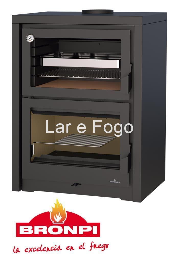 ESTUFA DE LEÑA CON HORNO BRONPI VULCANO - Imagen 3