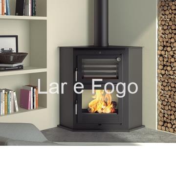 ESTUFA DE LEÑA CON HORNO DE RINCÓN FM CALEFACCIÓN  HL-100 R - Imagen 1