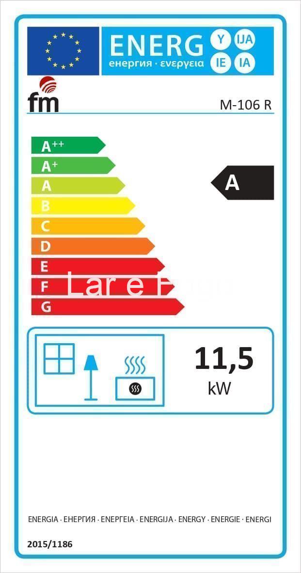 ESTUFA DE LEÑA  CON HORNO FM CALEFACCIÓN M-106 R - Imagen 8