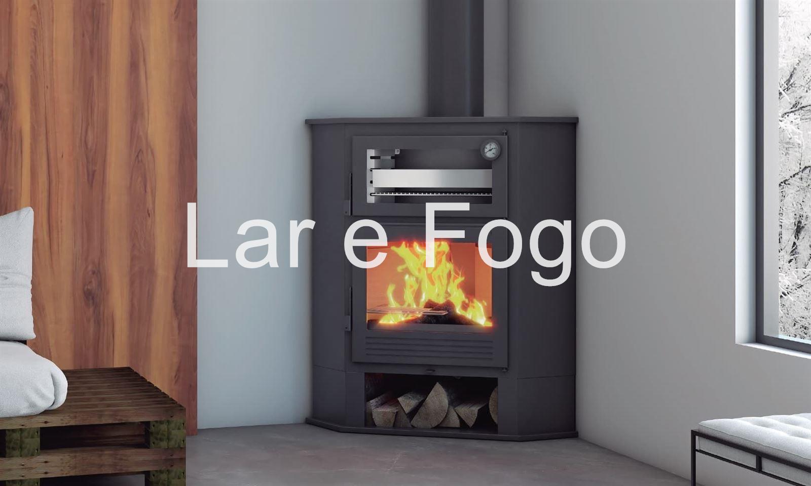 ESTUFA DE LEÑA DE RINCÓN CON HORNO FM CALEFACCIÓN CH-8 R - Imagen 1