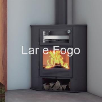 ESTUFA DE LEÑA DE RINCÓN CON HORNO FM CALEFACCIÓN CH-8 R - Imagen 1