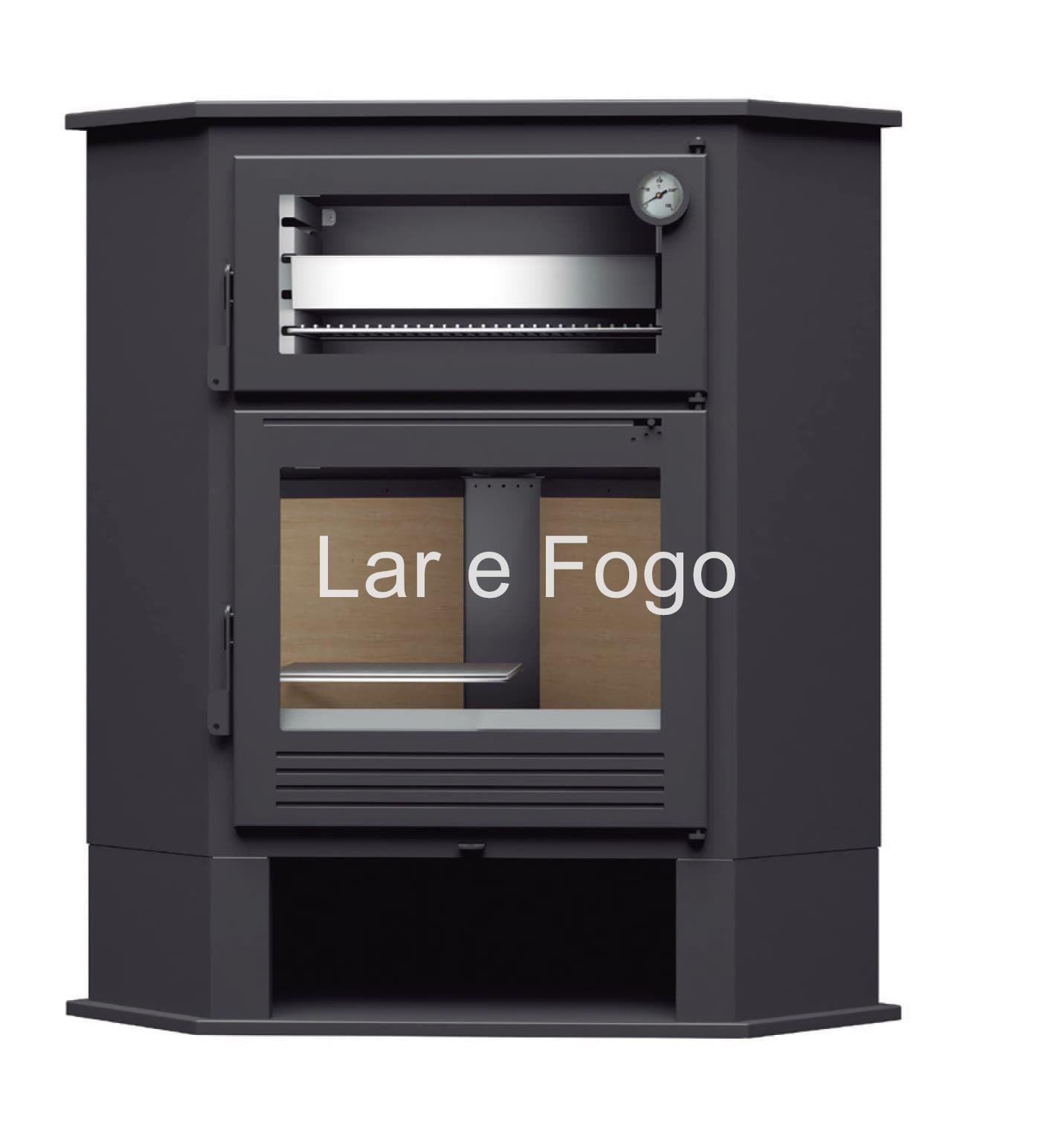 ESTUFA DE LEÑA DE RINCÓN CON HORNO FM CALEFACCIÓN CH-8 R - Imagen 2