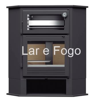 ESTUFA DE LEÑA DE RINCÓN CON HORNO FM CALEFACCIÓN CH-8 R - Imagen 2