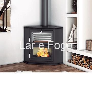 ESTUFA DE LEÑA DE RINCÓN CON HORNO FM CALEFACCIÓN HL-200 RF - Imagen 1