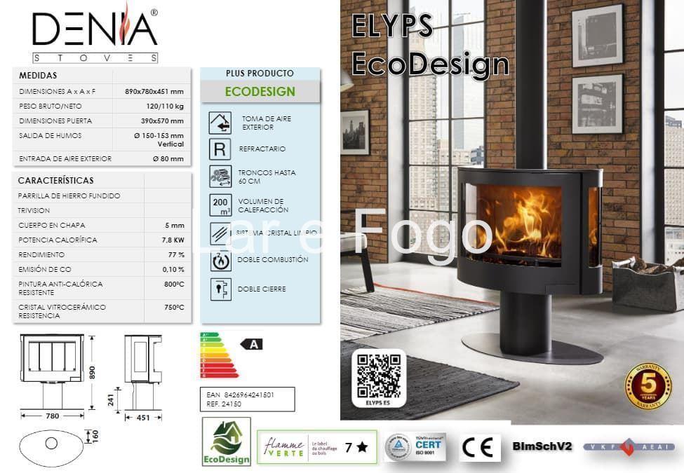 ESTUFA DE LEÑA DENIA STOVES ELYPS - Imagen 2