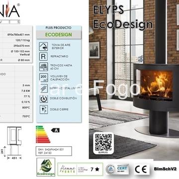 ESTUFA DE LEÑA DENIA STOVES ELYPS - Imagen 2