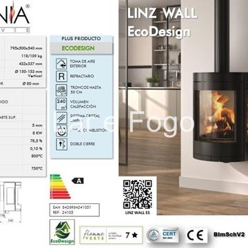 ESTUFA DE LEÑA DENIA STOVES LINZ WALL - Imagen 2