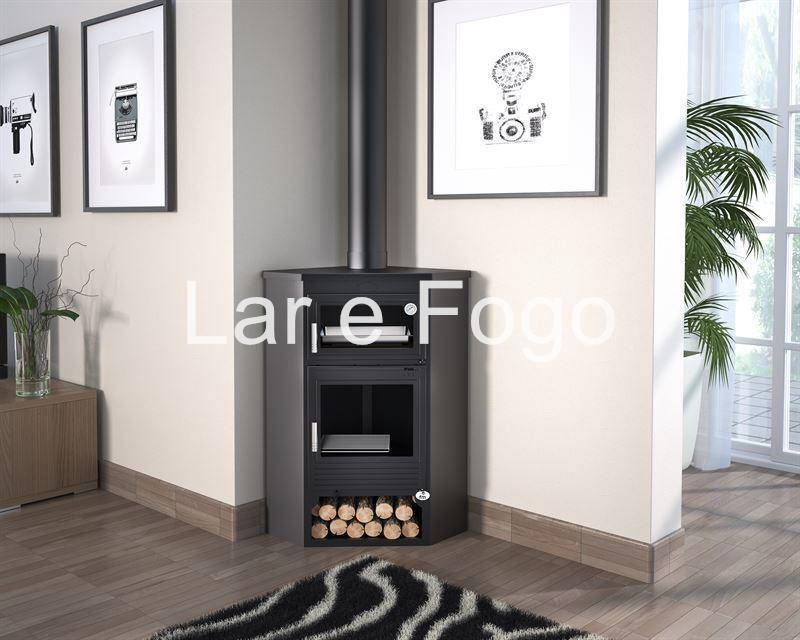 ESTUFA DE LEÑA  RINCÓN CON HORNO FM CALEFACCIÓN M-105 H - Imagen 1