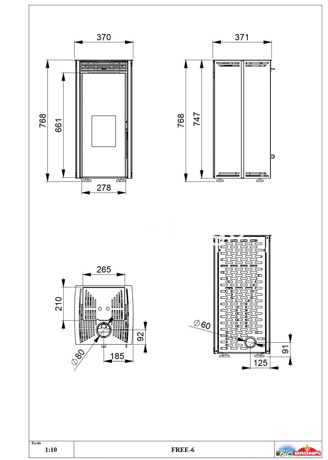 ESTUFA DE PELLET BRONPI SIN ELECTRICIDAD FREE-6 - Imagen 5