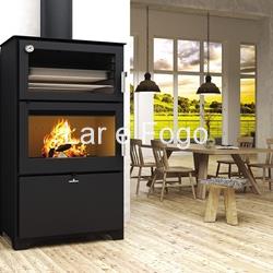 HORNO DE LEÑA FRONTAL CON LEÑERO BRONPI MURANO-L - Imagen 1