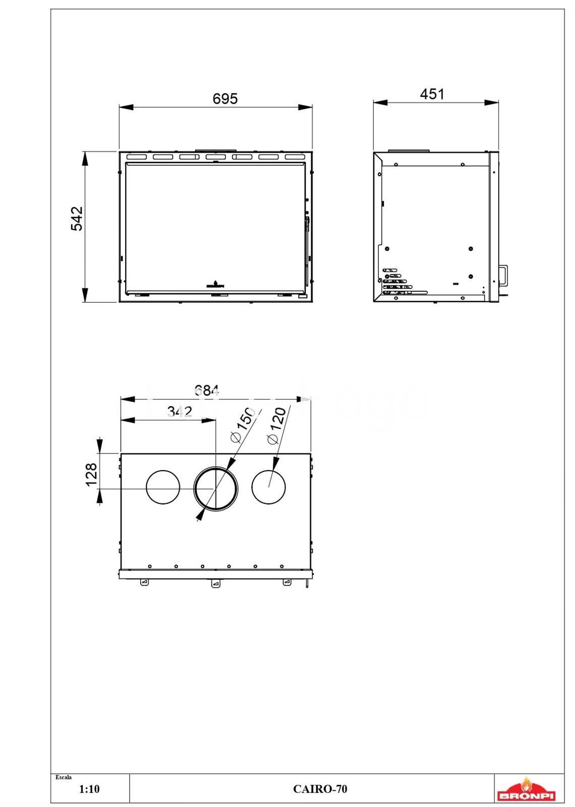 INSERTABLE DE LEÑA BRONPI CON INTERRUPTOR CAIRO-70-I - Imagen 8