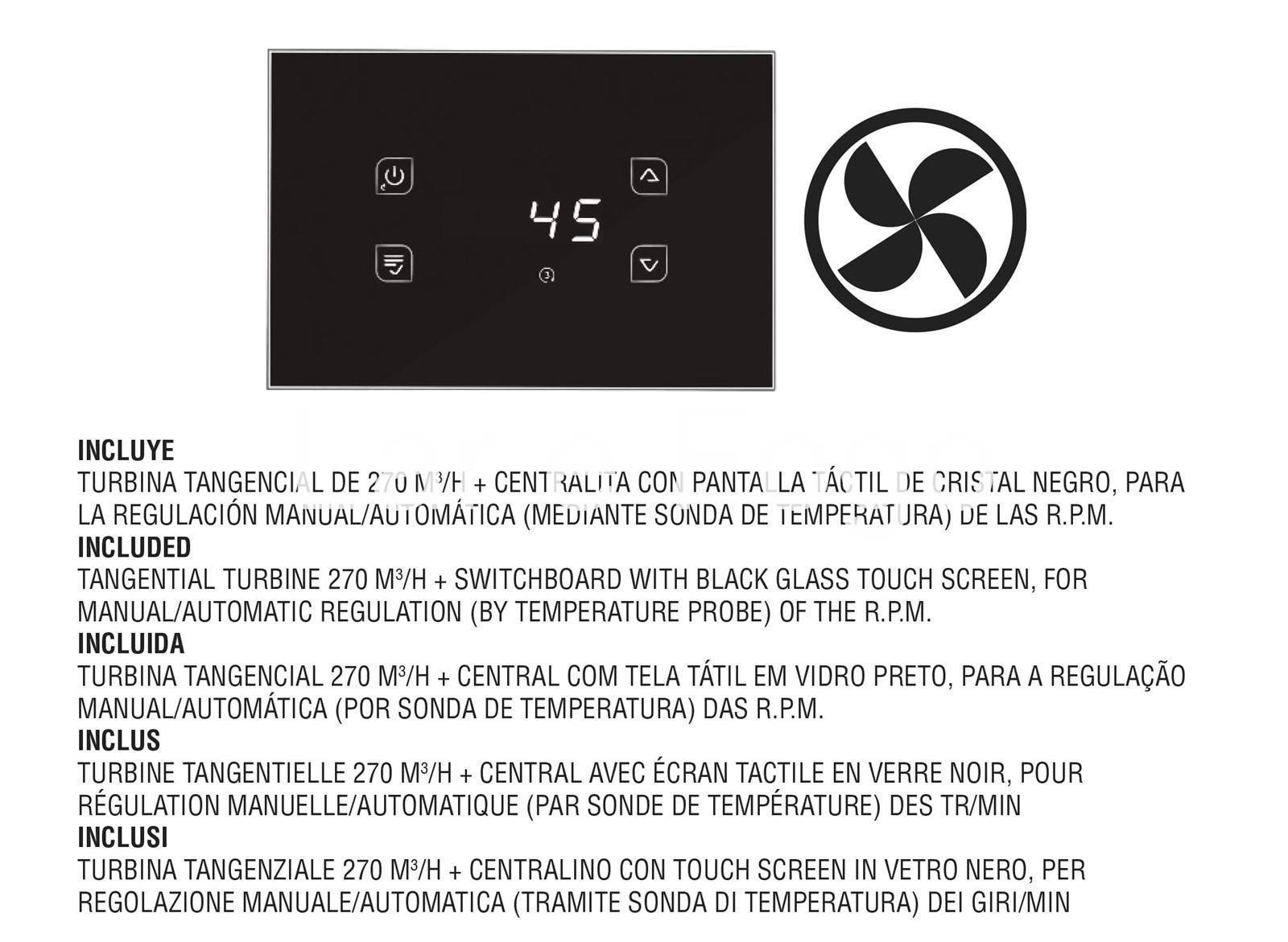 INSERTABLE DE LEÑA BRONPI CON INTERRUPTOR CAIRO-80-I - Imagen 4
