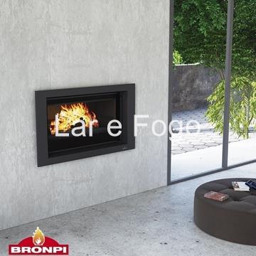 INSERTABLE DE LEÑA BRONPI CON PUERTA DE GUILLOTINA PARIS 90V G - Imagen 1