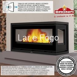 INSERTABLE DE LEÑA BRONPI DE ESQUINA DERECHA CAIRO-90 ED - Imagen 2