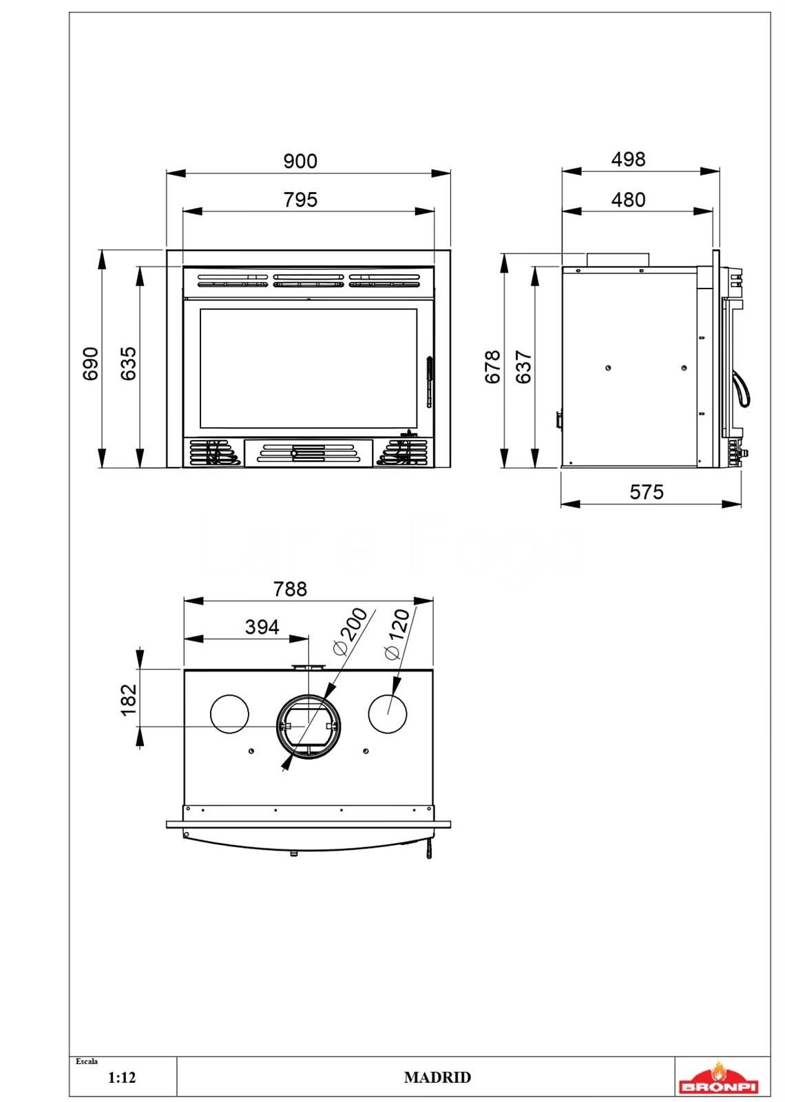 INSERTABLE DE LEÑA BRONPI DE FUNDICIÓN MADRID - Imagen 4