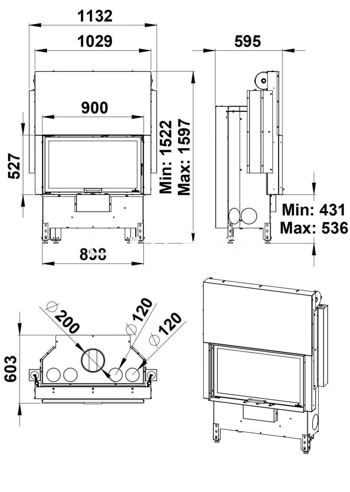 INSERTABLE DE LEÑA BRONPI FRONTAL EDISON-F - Imagen 6