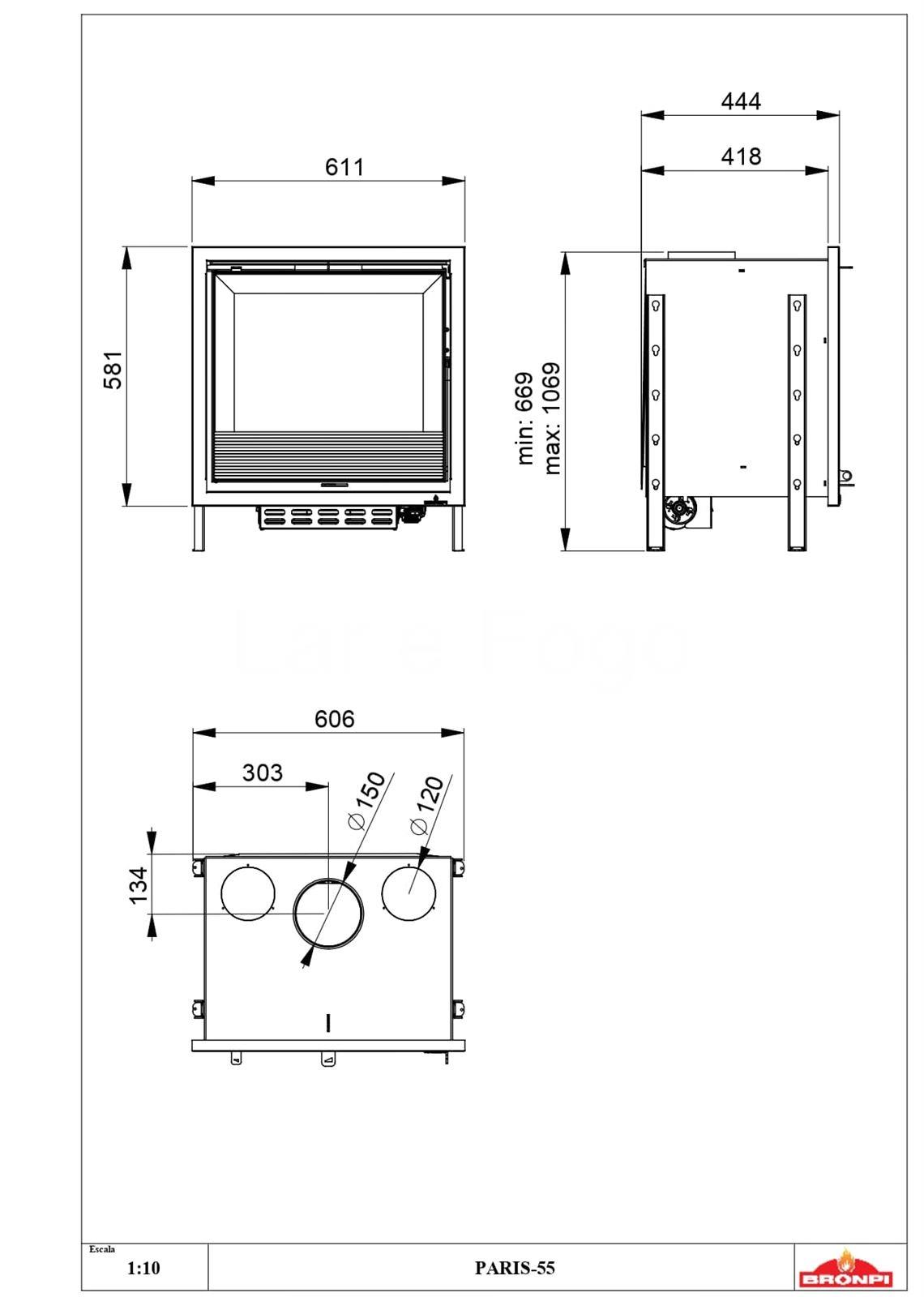 INSERTABLE DE LEÑA BRONPI PARIS 55 - Imagen 5