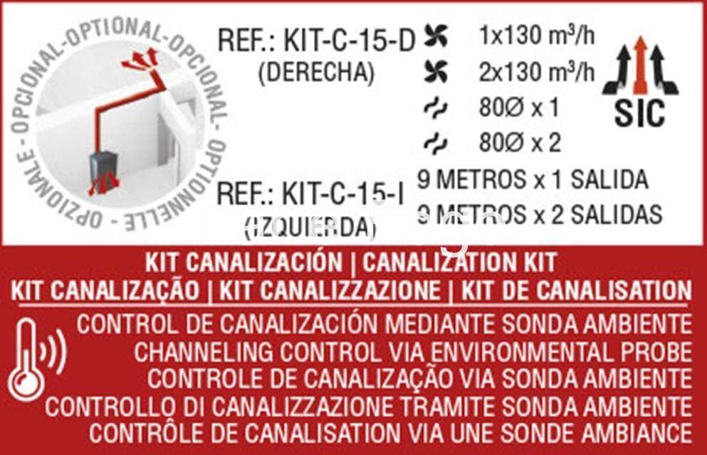 KIT DE CANALIZACIÓN BRONPI IZQUIERDO ESTUFAS DE PELLET 15 KW - Imagen 1