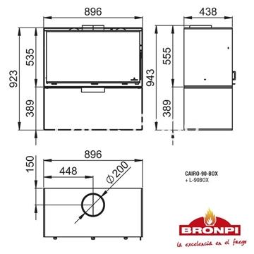LEÑERO PARA ESTUFA DE LEÑA CAIRO-90BOX - Imagen 2