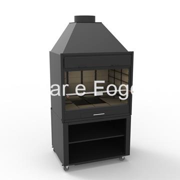 MUEBLE CON RUEDAS PARA BARBACOA BF-90 FM CALEFACCIÓN - Imagen 1