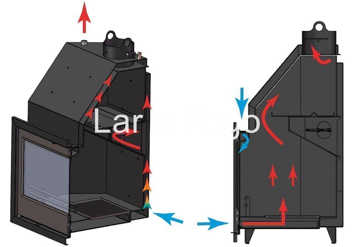 TERMOCHIMENEA DE LEÑA BRONPI TECNO HYDROBRONPI 80 - Imagen 2