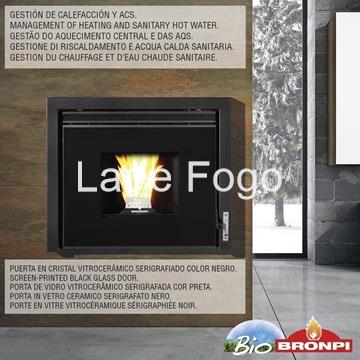 TERMOCHIMENEA DE PELLET BRONPI ALPES HYDRO - Imagen 2