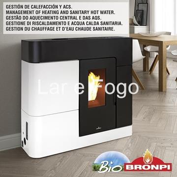 TERMOESTUFA DE PELLET BRONPI EXTRAPLANA CLARA HYDRO - Imagen 2