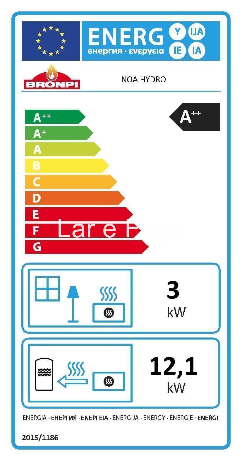 TERMOESTUFA DE PELLET BRONPI FRONTAL NOA HYDRO - Imagen 6