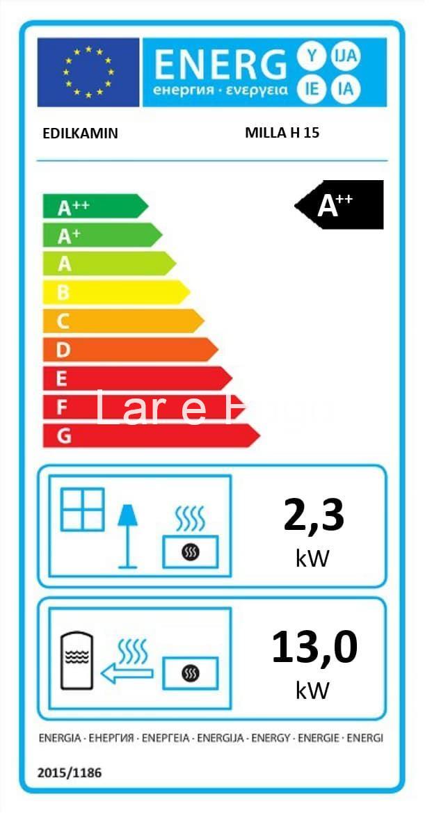 TERMOESTUFA DE PELLET EDILKAMIN MILLA H 15 UP - Imagen 2